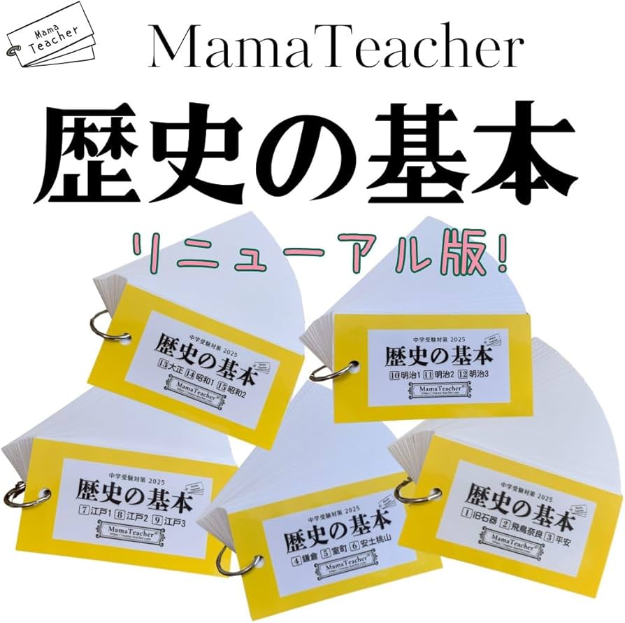 Amazon.co.jp: 歴史の基本フルカード(2026年版)中学受験 暗記カード