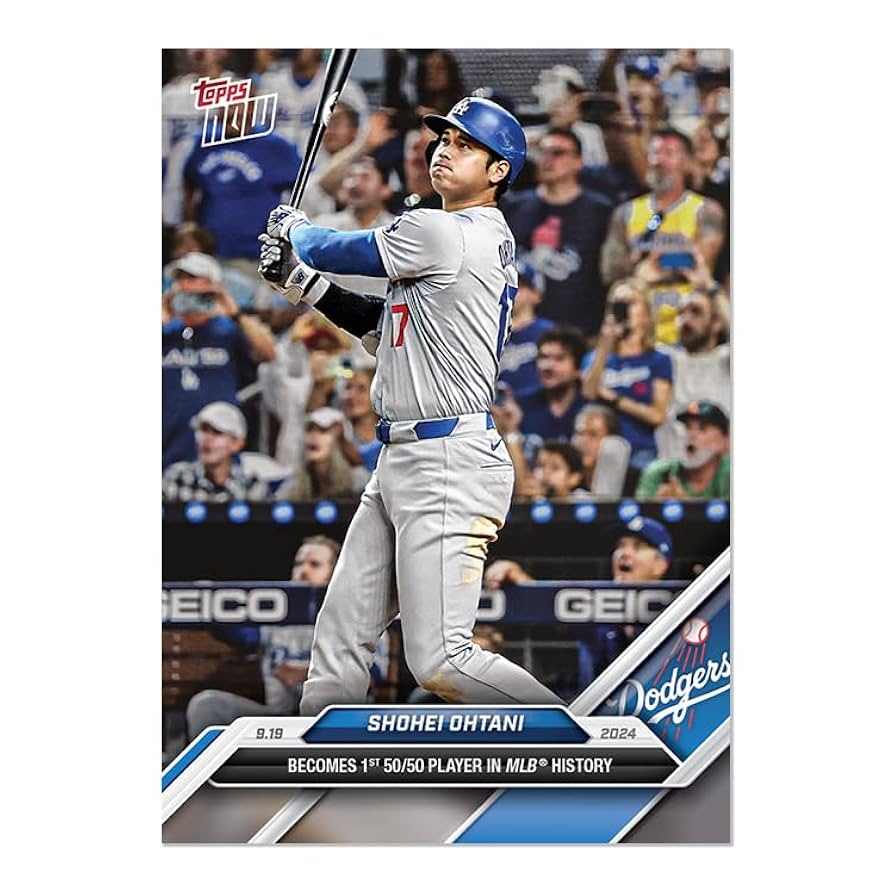 Amazon.com: Shohei Ohtani 50/50-2024 TOPPS NOW Card 722 1st 50/50