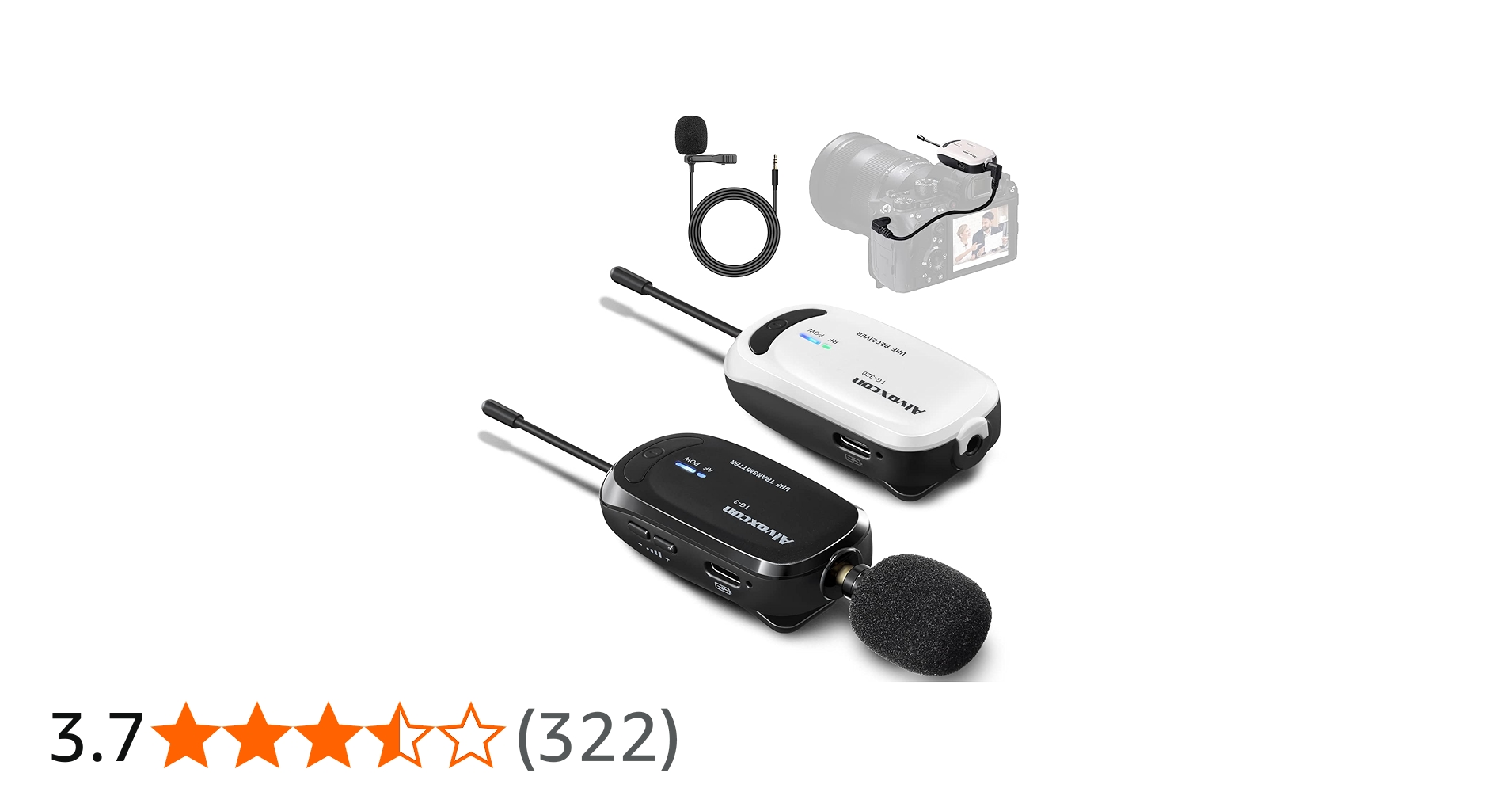 Amazon.co.jp: Alvoxcon ワイヤレスマイク UHF ピン型 無線 一眼レフ