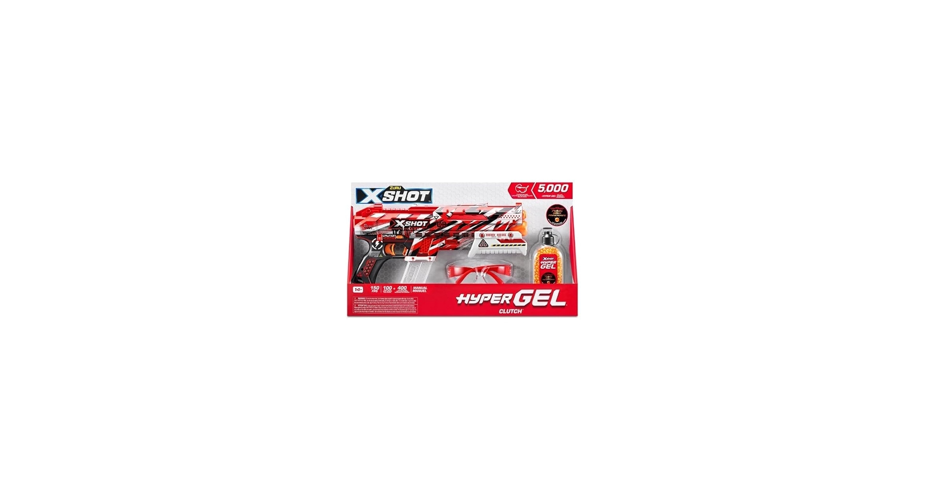 Amazon.com: ZURU X-Shot Hyper Gel Clutch Blaster(5,000) for Age 14