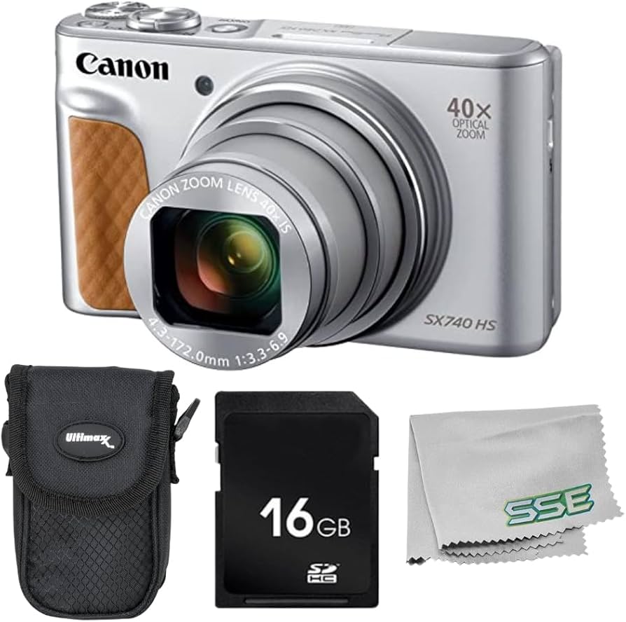 Amazon.com : Canon PowerShot SX740 HS Digital Camera 4PC Bundle