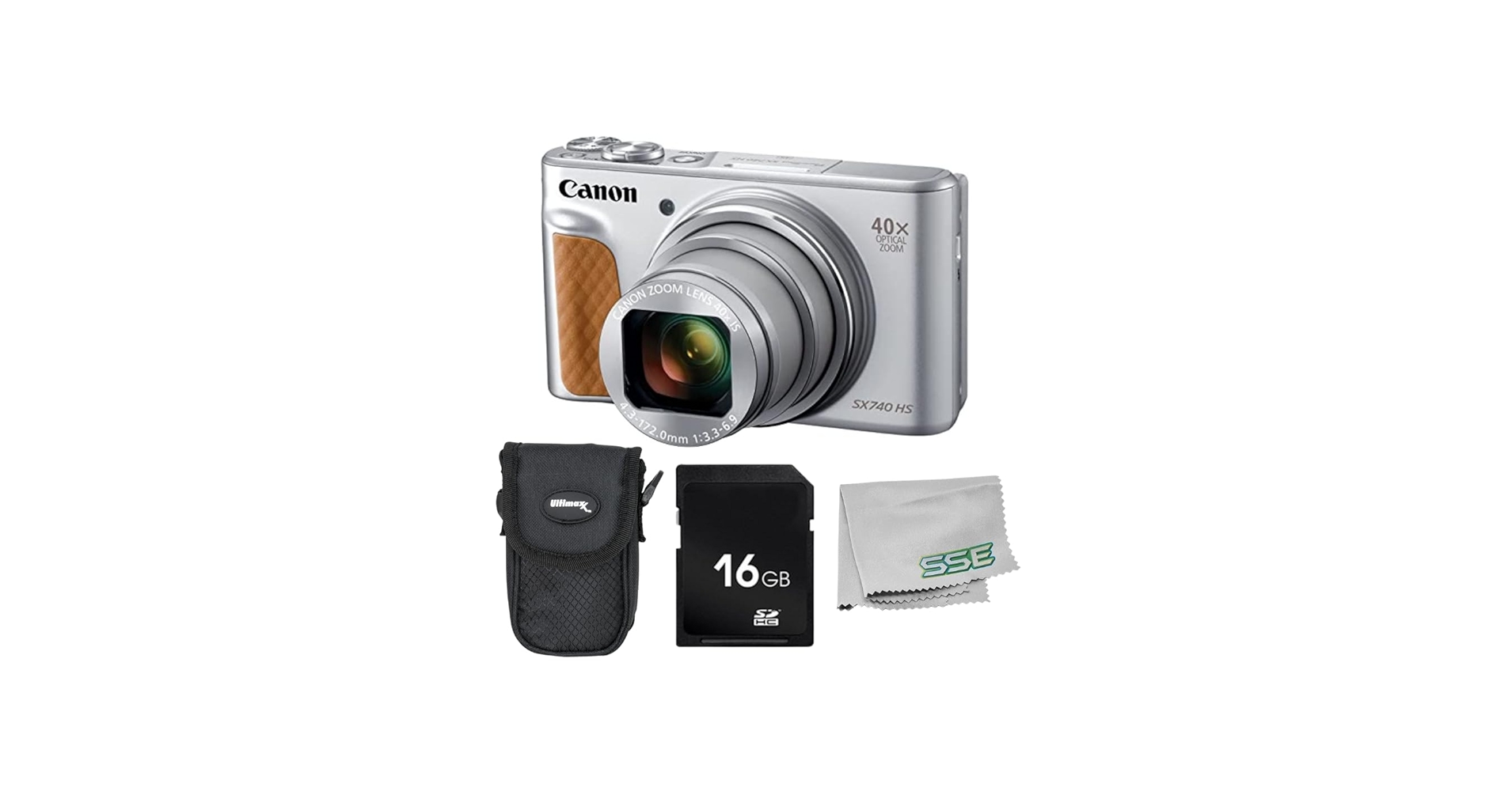 Amazon.com : Canon PowerShot SX740 HS Digital Camera 4PC Bundle