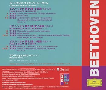 Amazon.co.jp: Beethoven: Piano Sonatas. Opp. 109-111 (Japanese