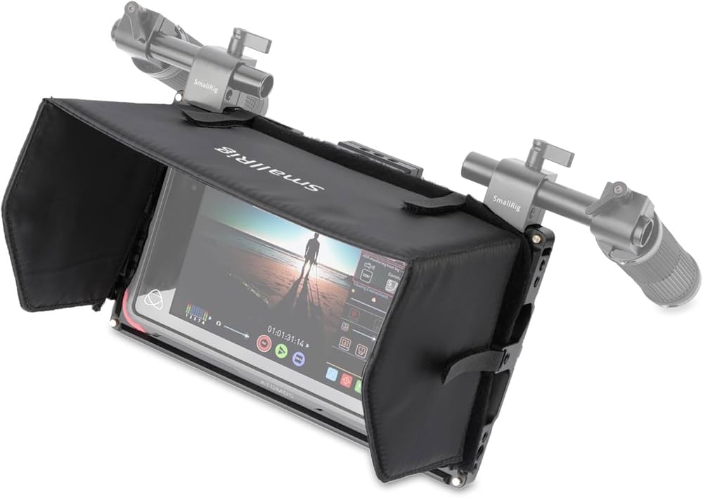 SMALLRIG Monitor Cage with Sunhood/Sunshade for ATOMOS Shogun