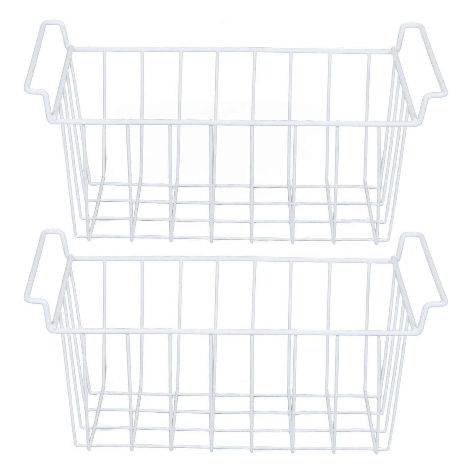 Amazon.co.jp: 冷凍庫収納ビン、パントリー用スチールホワイトPE