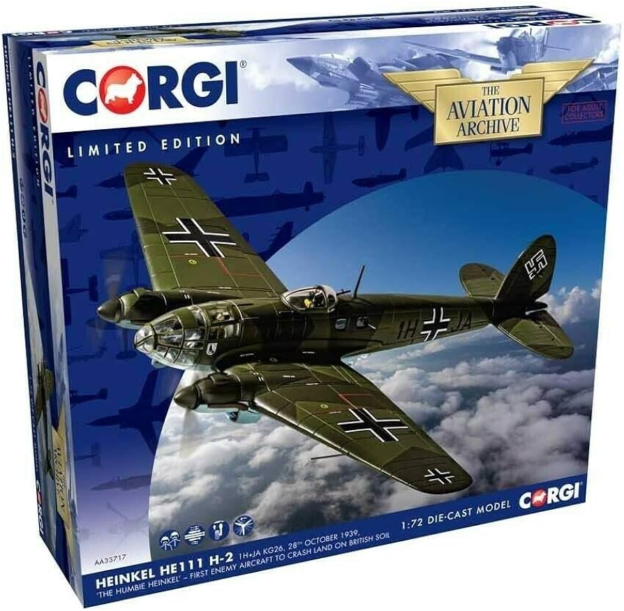 Amazon.co.jp: Corgi 1/72 完成品 Heinkel He111 H-2 1H+JA Stab./KG26