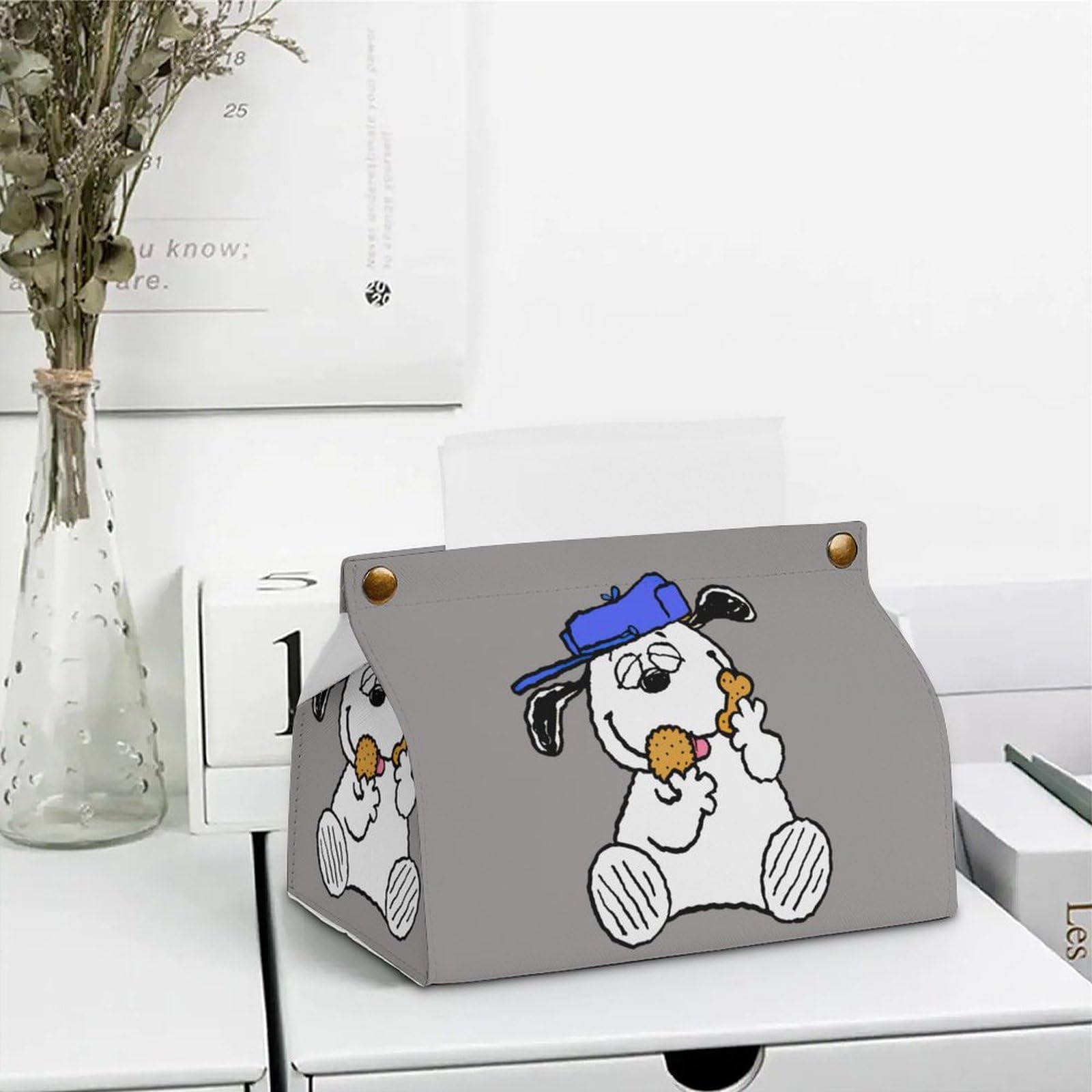 Amazon｜スヌーピー オラフ ティッシュボックス PUレザー ティッシュ