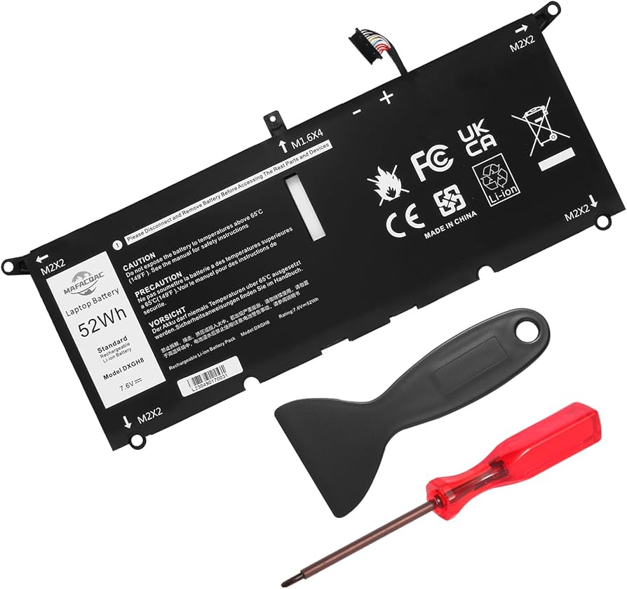 Amazon.com: MAFACBAC DXGH8 7.6V 52Wh Laptop Battery: Replacement