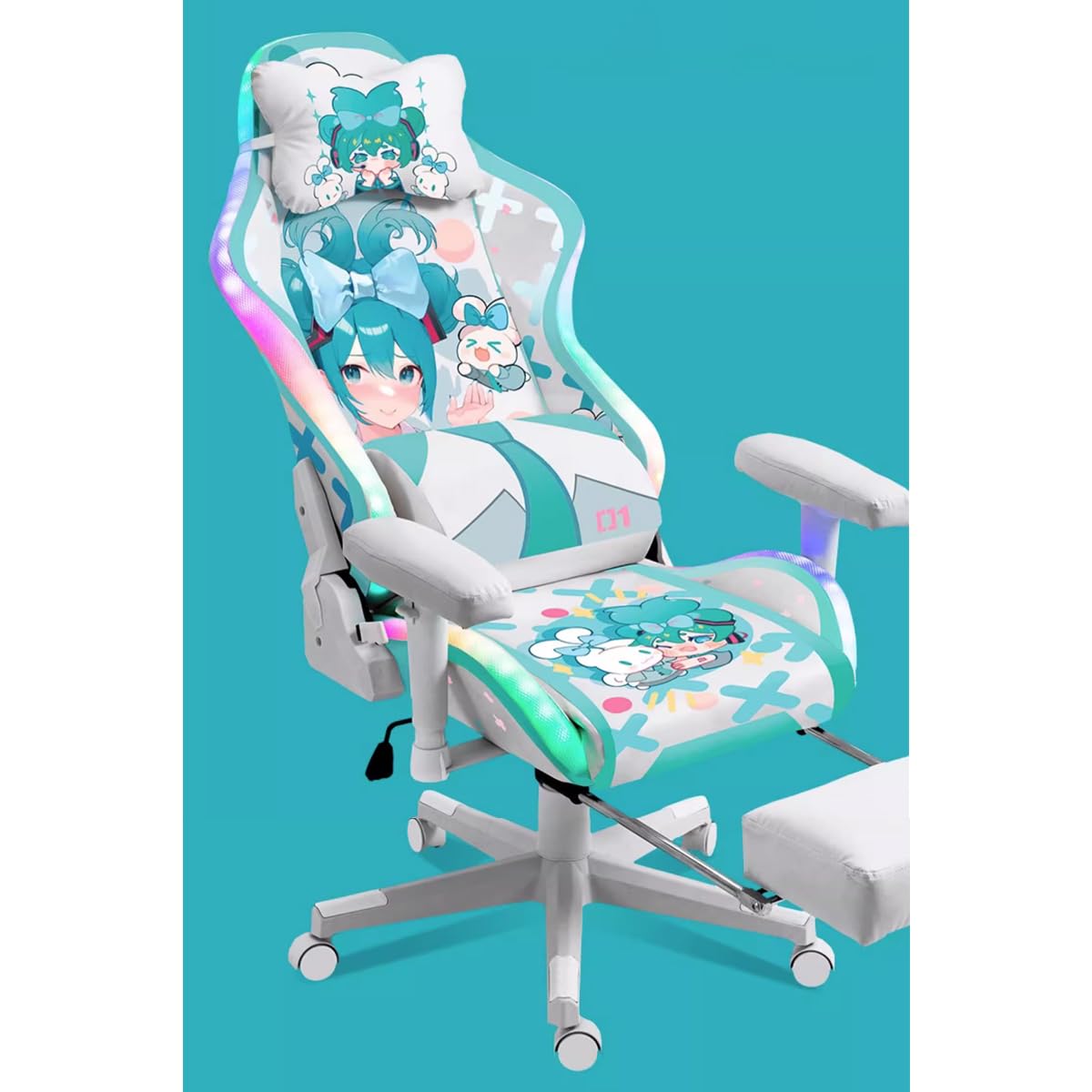 Amazon.co.jp: ゲーミングチェア 初音ミク MIKU パソコンチェア 発光