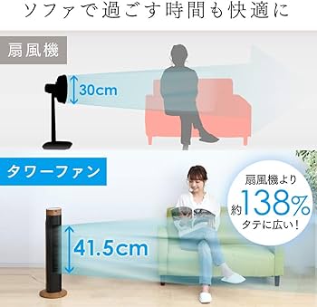 Amazon | 【節電対策】 アイリスオーヤマ 扇風機 タワーファン スリム