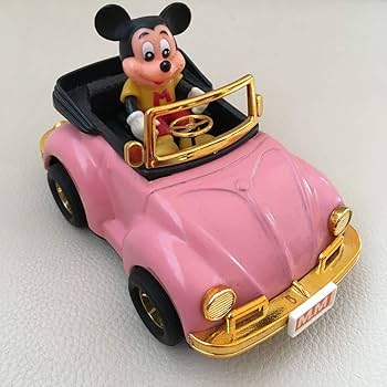 Amazon | ミッキーマウス の フォルクスワーゲン ピンク ゼンマイ