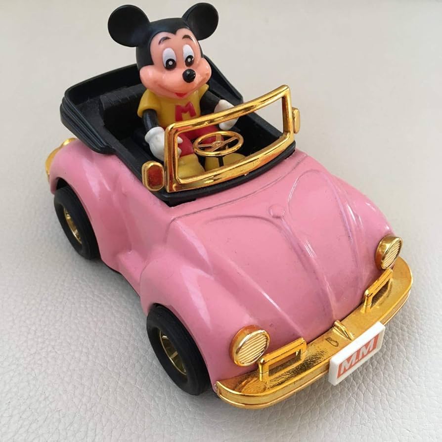 Amazon | ミッキーマウス の フォルクスワーゲン ピンク ゼンマイ