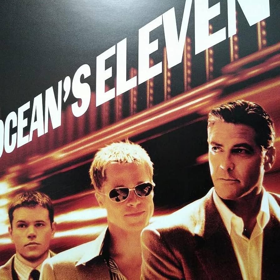 Amazon.co.jp: 【フレーム付-黒-】 映画ポスター オーシャンズ 11