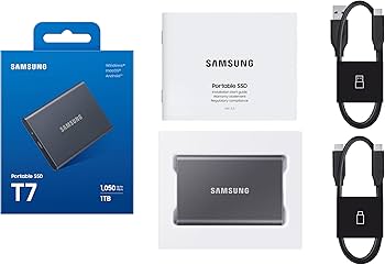 SAMSUNG SSD T7 Portable External Solid State Drive 1TB, Up to