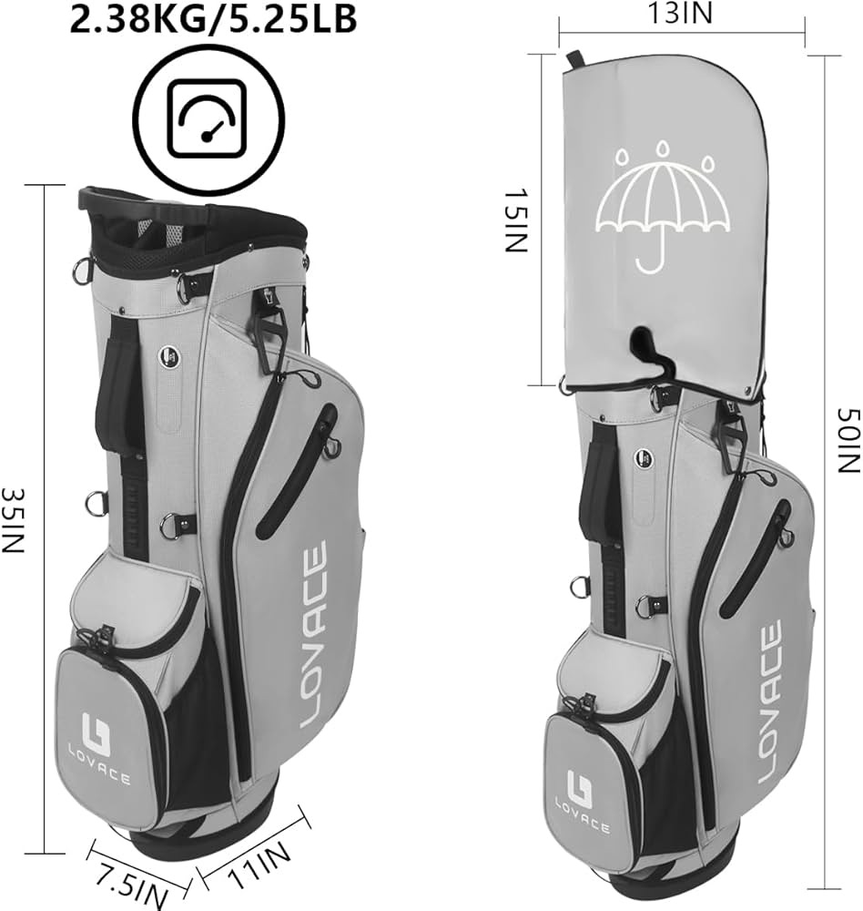 Amazon.co.jp: LOVACE 14WAY ゴルフスタンドバッグ 軽量ゴルフバッグ