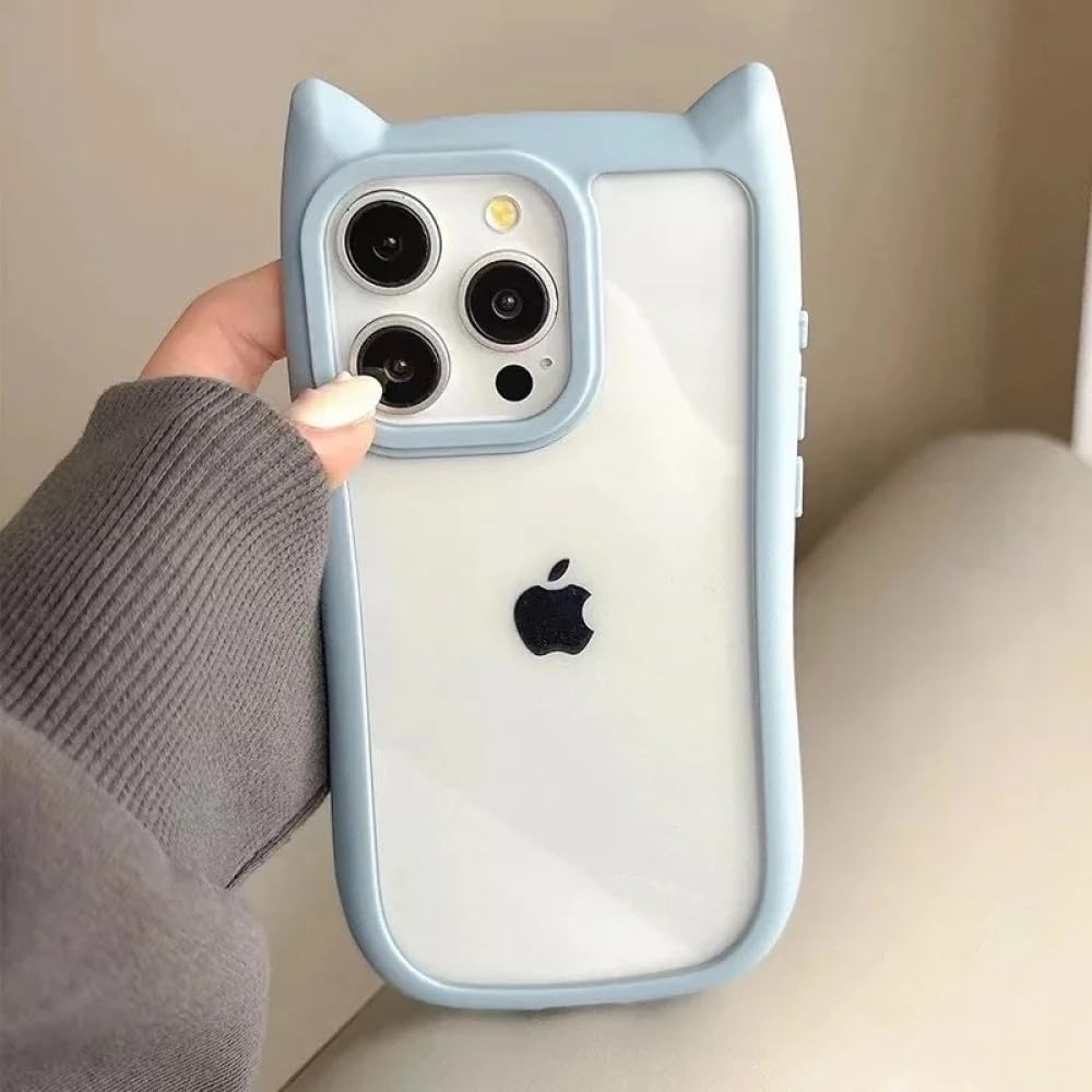 Amazon.co.jp: ソフトシリコン製かわいい猫耳電話ケース iPhone 15 14