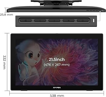 Amazon.com: XPPen 21.5 Inch Drawing Tablet with Screen 122% sRGB