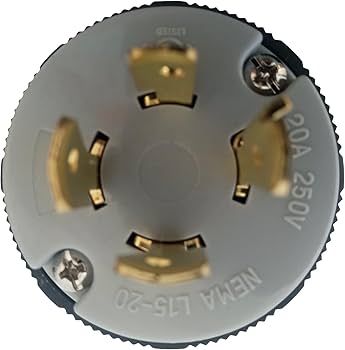 OCSParts L15-20P Locking Plug | 20 Amp - 250V | NEMA L1520 - cUL