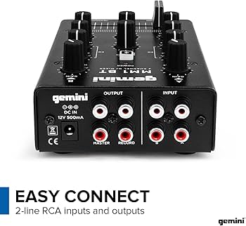 Amazon.com: Gemini Portable Bluetooth DJ Mixer – 2-Channel Mini