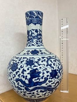 Amazon.co.jp: 中国 清朝の 大清乾隆年製銘 中国美術 唐物 骨董 龍文瓶