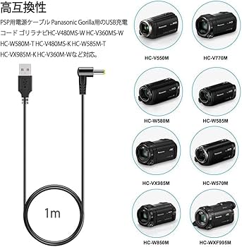 Amazon | 【2本セット】Panasonic 充電ケーブル PSP 充電器 L型DC充電