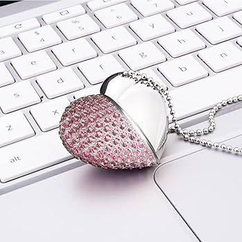 Amazon.com: RAOYI 64GB Heart Shape USB 2.0 Flash Drive Crystal