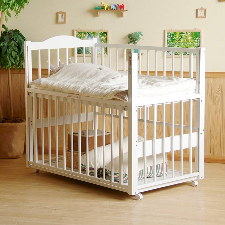 Amazon.co.jp: 日本製ベビーベッド「ツースライドベッド