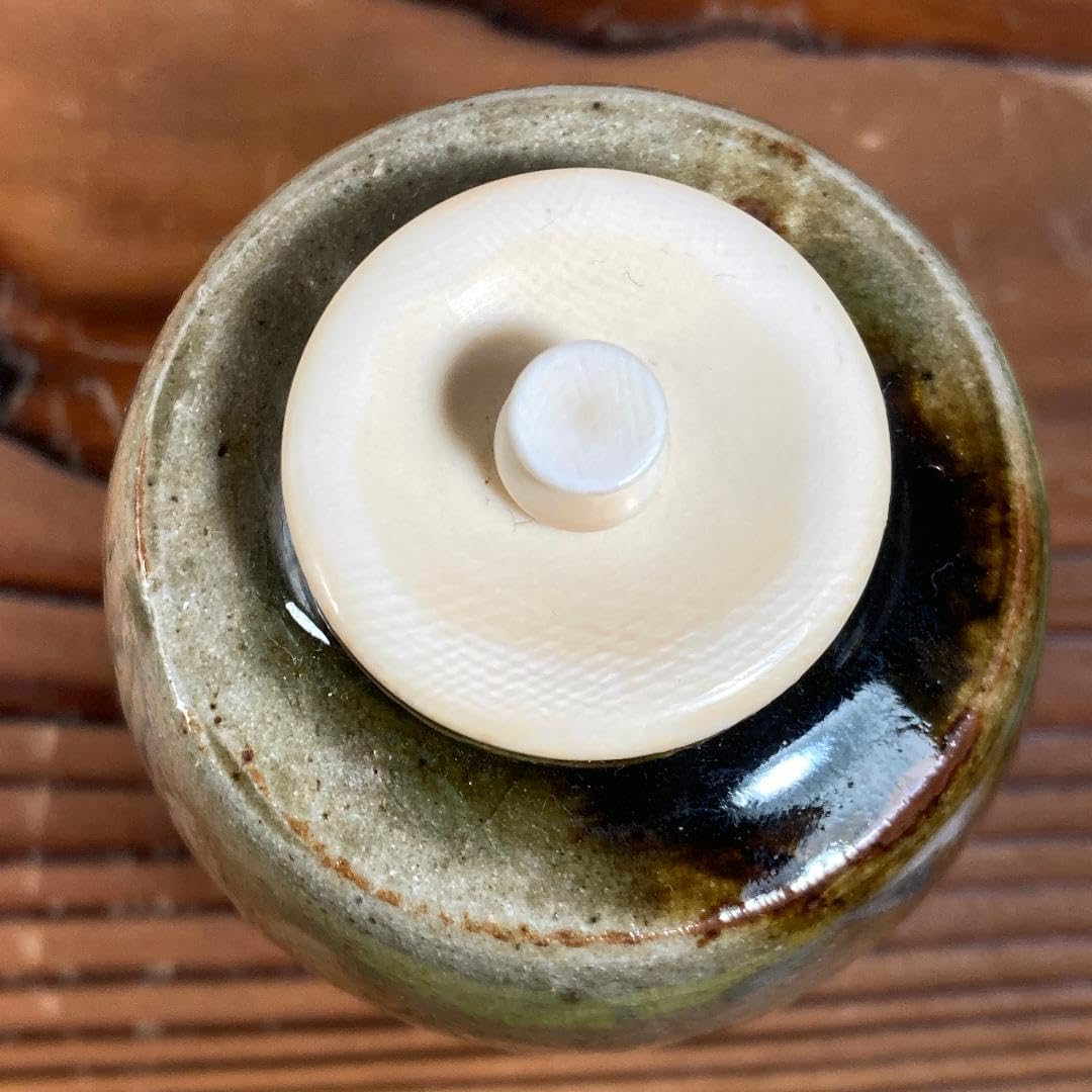 茶道具】市野陶勝造 丹波焼肩衝茶入（共箱） 茶道具】市野陶勝造 丹波