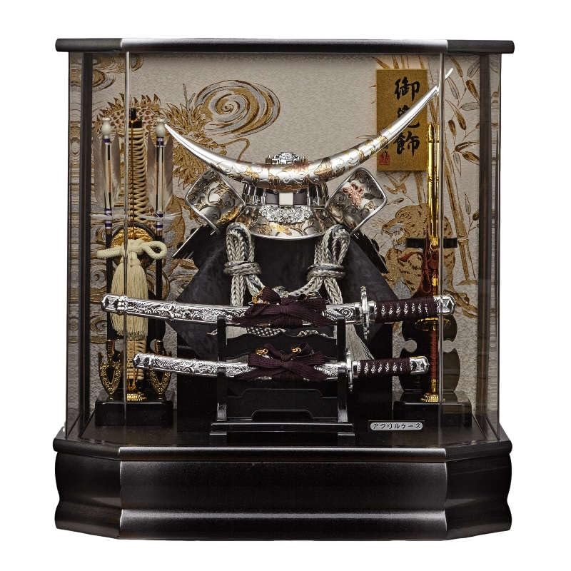 Amazon | 五月人形 ケース入り 兜飾り 六角大輝 伊達政宗の兜 アクリル