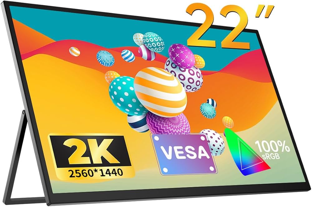 Amazon.co.jp: EVICIV QLED モバイルモニター 2K 22インチ 大画面