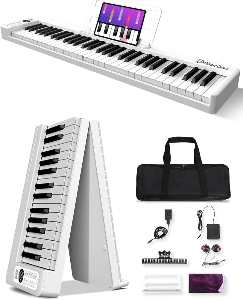 Amazon.com: Finger Dance 61 Key Keyboard, Folding Piano, Semi