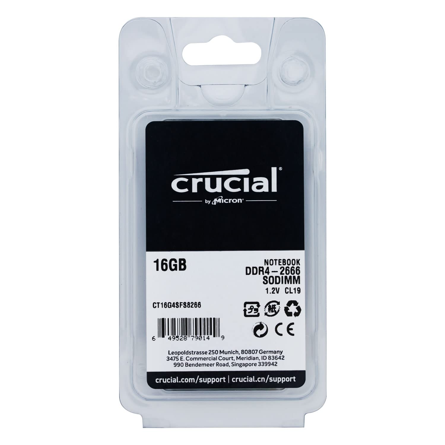 Crucial 16GB DDR4 SDRAM Memory Module - for Notebook - 16 GB