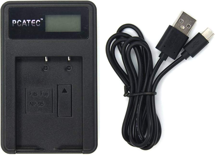 Amazon | 【PCATEC】 FUJIFILM NP-95対応新型USB充電器☆LCD付4段階