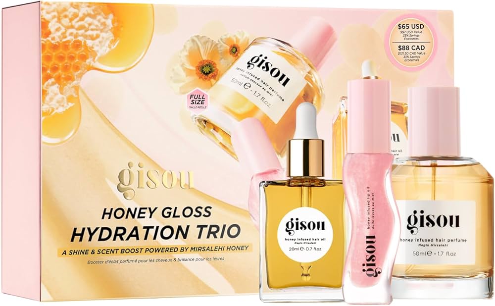 Amazon.com: Gisou Honey Gloss Hydration Trio, Wildflower Honey