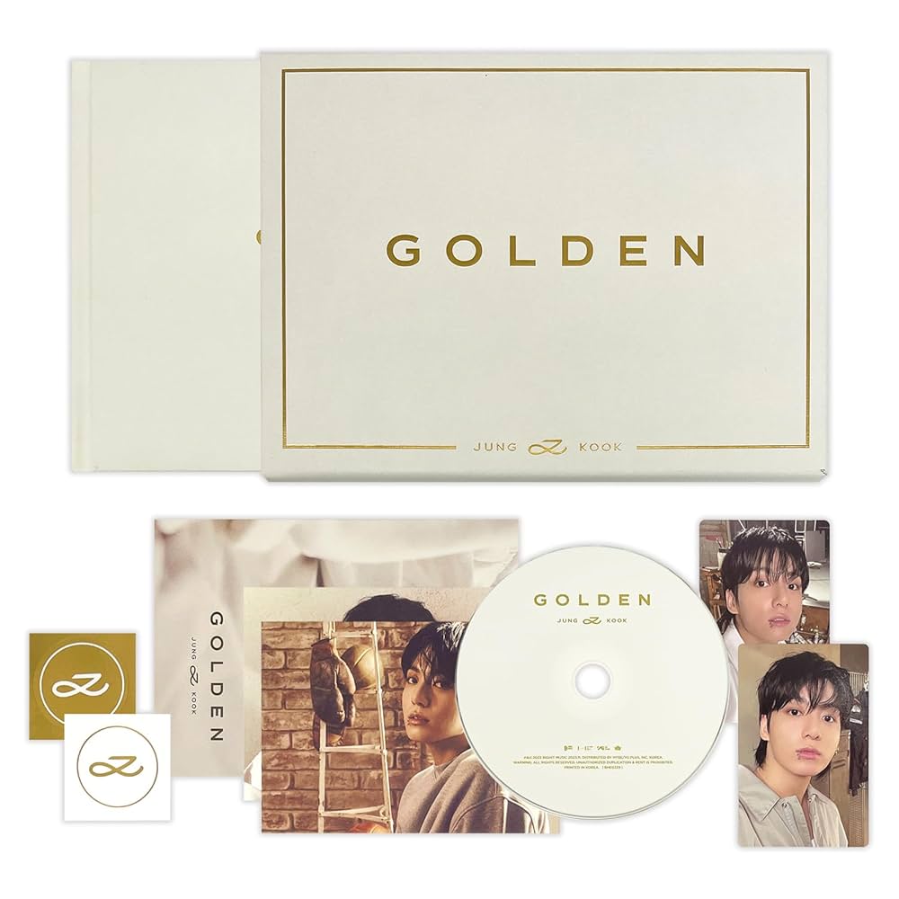 JUNGKOOK - [GOLDEN] (SOLID Ver.) Book Case + Photo Book + CD & CD