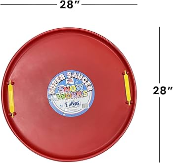 Amazon.com : Lifetime Saucer Snow Sled, Heavy-Duty Plastic, Cold