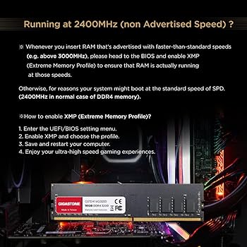 DDR4 RAM】 GIGASTONE 16GB DDR4 3200MHz (2933MHz or 2666MHz) PC4