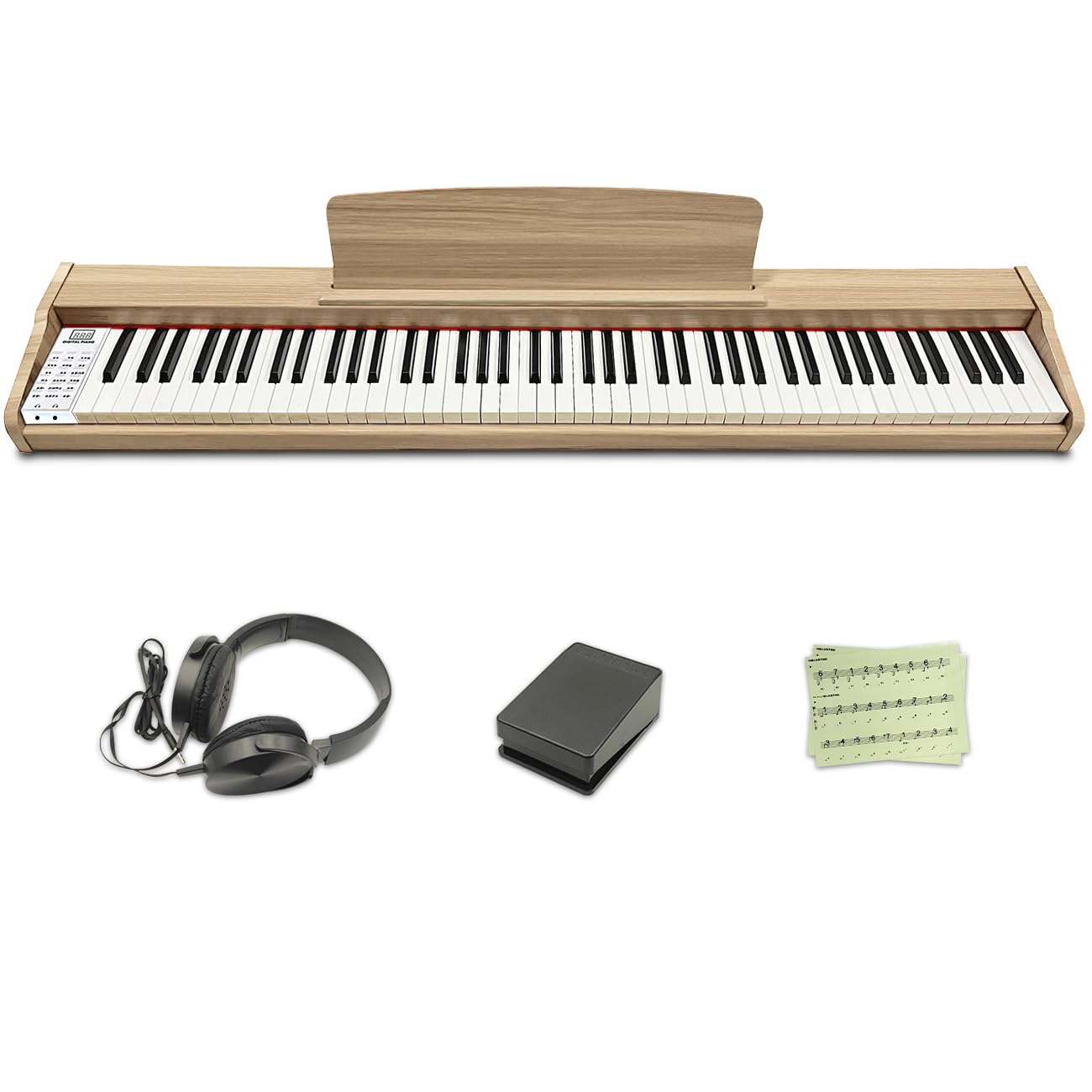 Amazon | 【超大譜面台、木目】ニコマク NikoMaku 電子ピアノ 88鍵盤