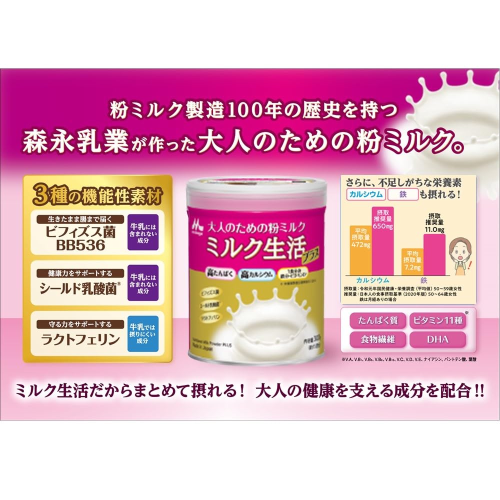 Amazon.co.jp: 森永乳業 ミルク生活プラス 大人向け粉ミルク