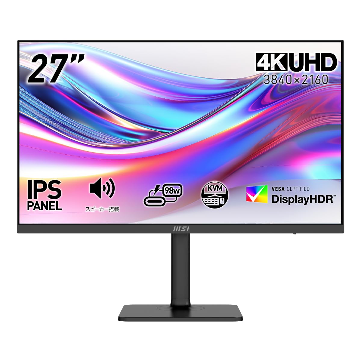 Amazon.co.jp: MSI ビジネスモニター 27インチ 4K UHD IPSパネル 60Hz