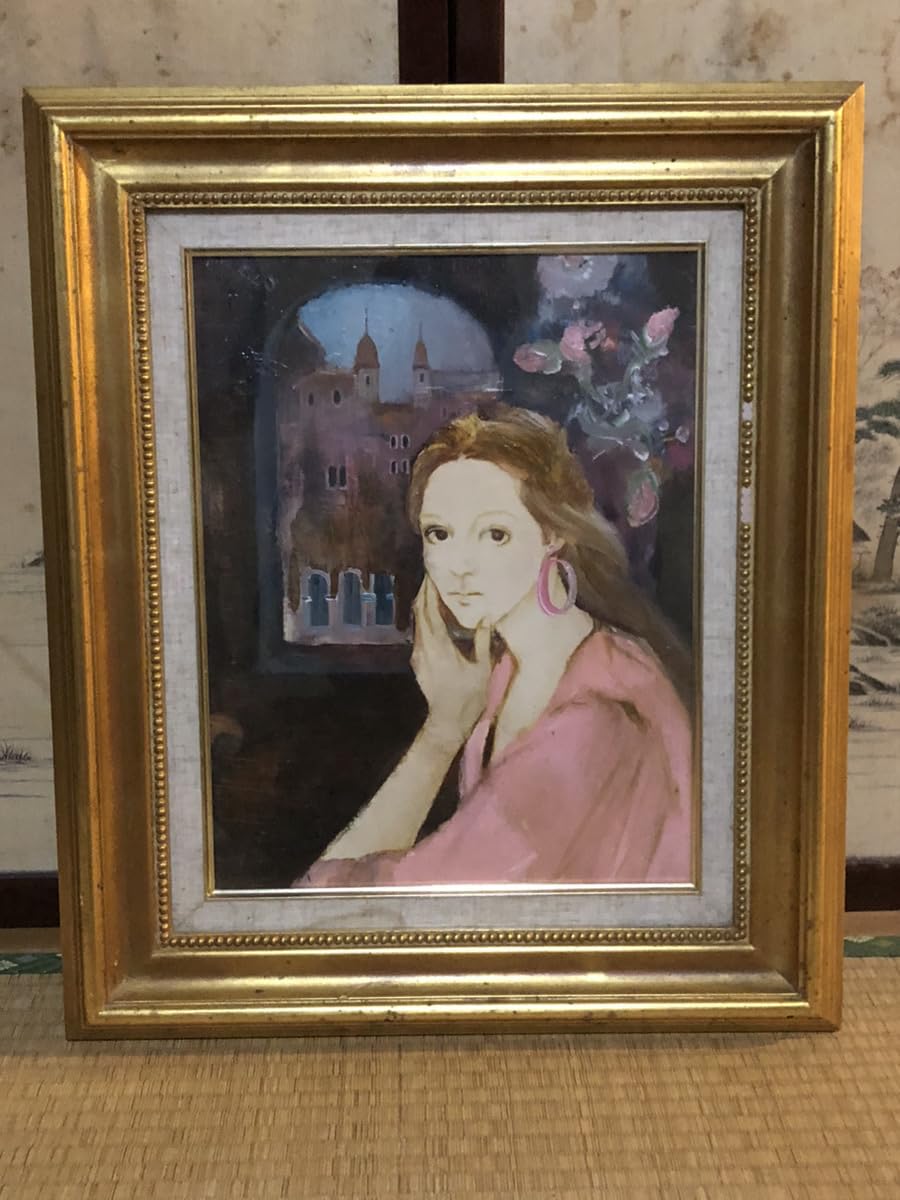 Amazon.co.jp: 中島裕子 窓辺の女6号 画家 絵画 油彩 美術品 画家