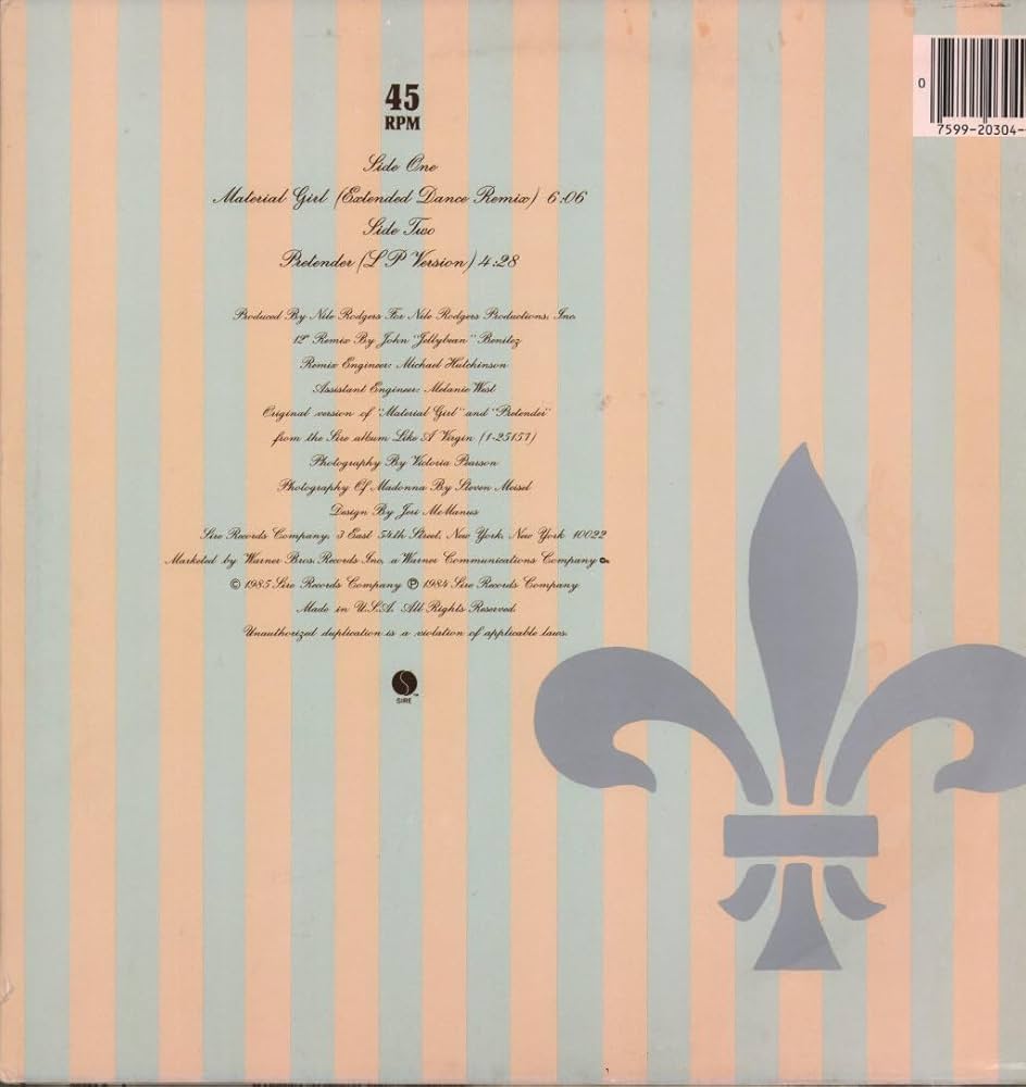 MADONNA Material Girl 12