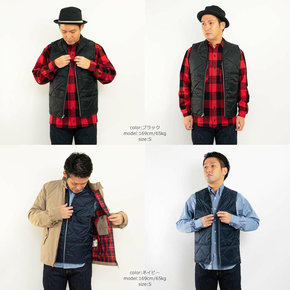 Amazon | [スナップンウエア] SNAP'N'WEAR #300 キルトベスト ブラック