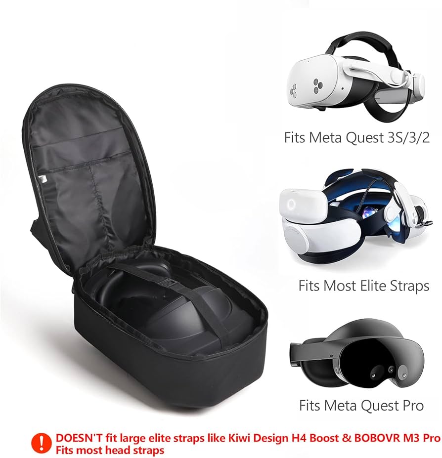 Amazon.com: Hard Carrying Case for Meta Quest 3 JSVER Black