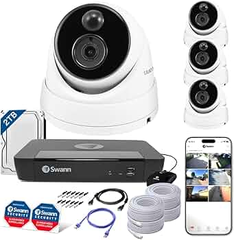 Amazon.co.jp: Swann セキュリティカメラ 8CH 4K(800万画素) NVR