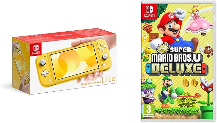 Nintendo Switch Lite - Yellow + New Super Mario Bros. U Deluxe