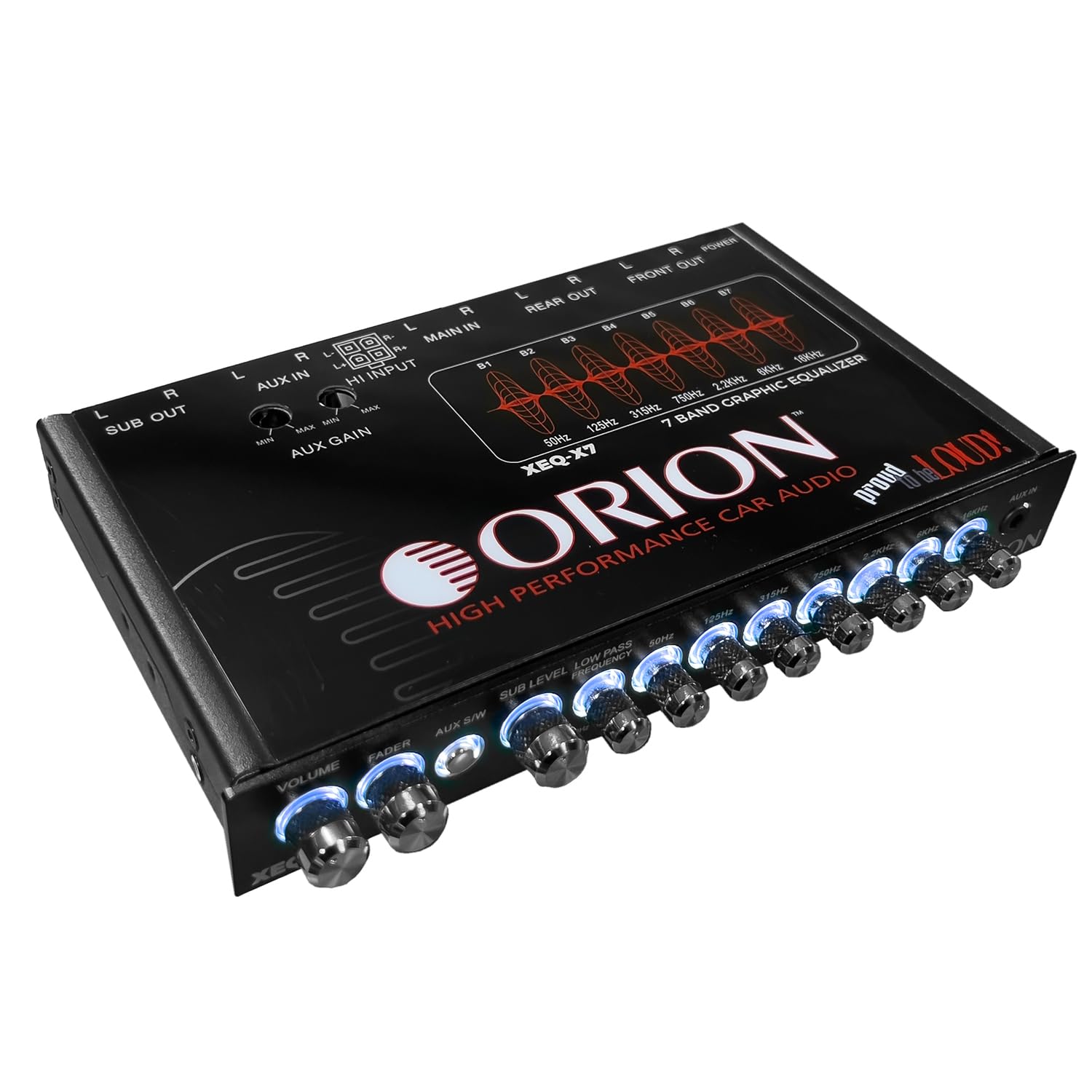 Amazon.com: Orion XEQ-X7 7-Band Graphic Equalizer with Front 3.5mm