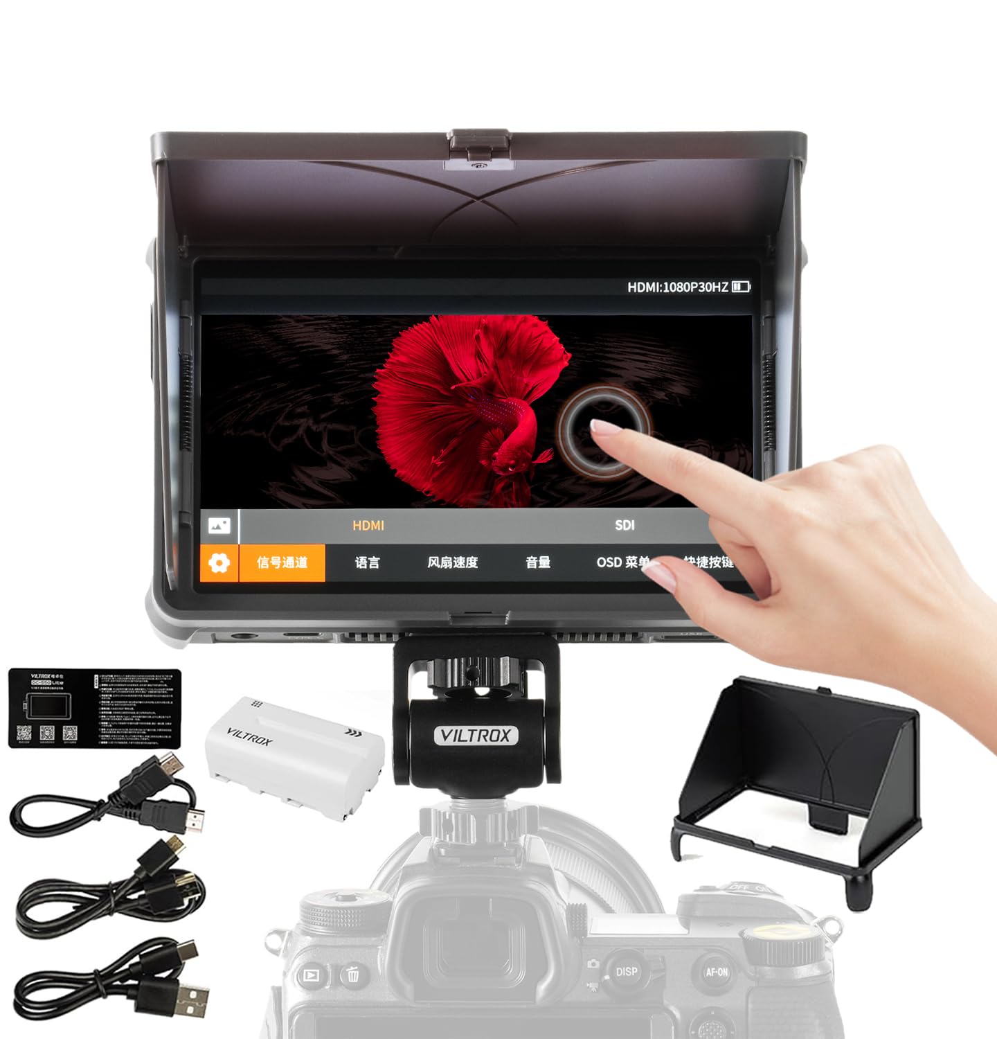 Amazon.com: VILTROX DC-X2 Touchscreen Full HD IPS Camera Monitor