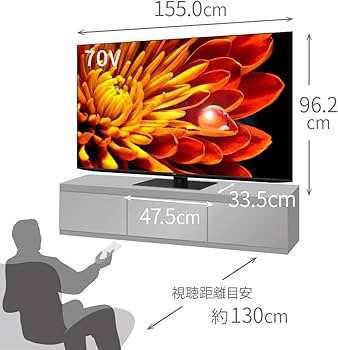 Amazon | シャープ 70V型 4K テレビ AQUOS XLED 4T-C70EP1 mini LED