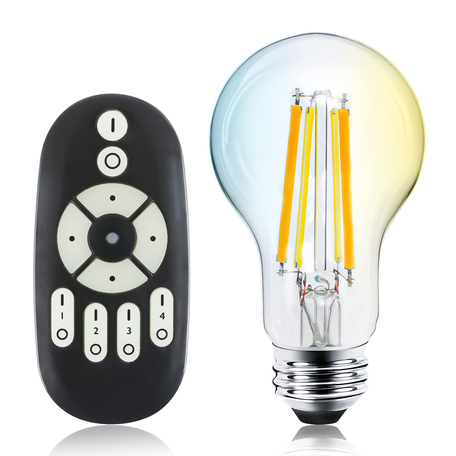 Amazon | 共同照明 フィラメント電球 E26 LED電球 60W形相当 無段階調